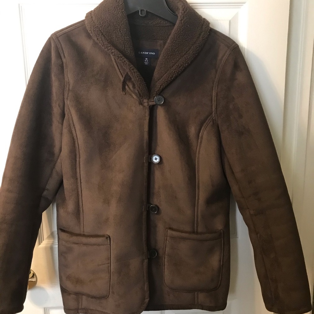 Brown suede feel jacket